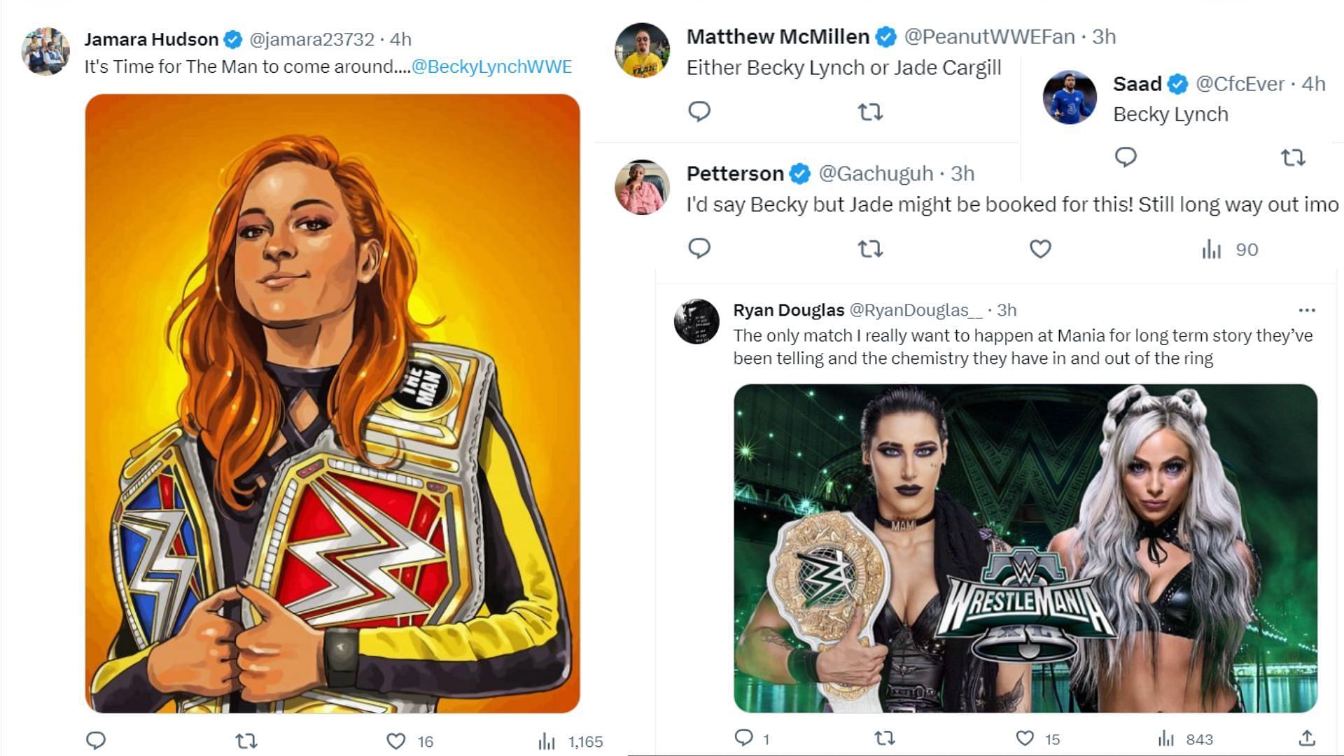 The WWE Universe predicts Rhea Ripley's WrestleMania 40 opponent